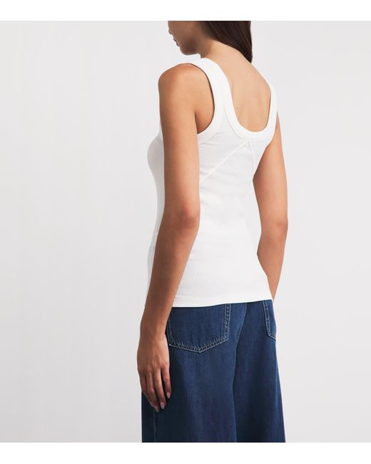 Rag & Bone White The Essential Rib Tank Top