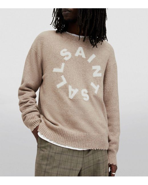 AllSaints Natural Wool-blend Taigo Sweater for men
