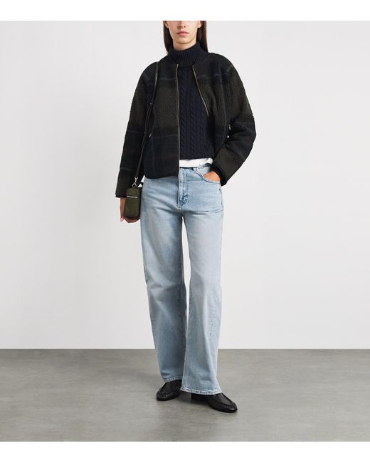 Barbour Blue Wool-Cotton Ambleside Rollneck Sweater