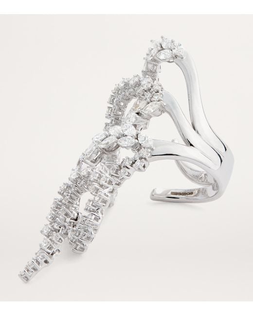 YEPREM Metallic And Diamond Y-Not Ring