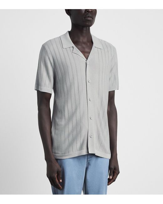 PAIGE Gray Knitted Copley Polo Shirt for men