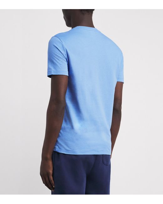 Polo Ralph Lauren Blue Cotton Custom-Fit Polo Pony T-Shirt for men