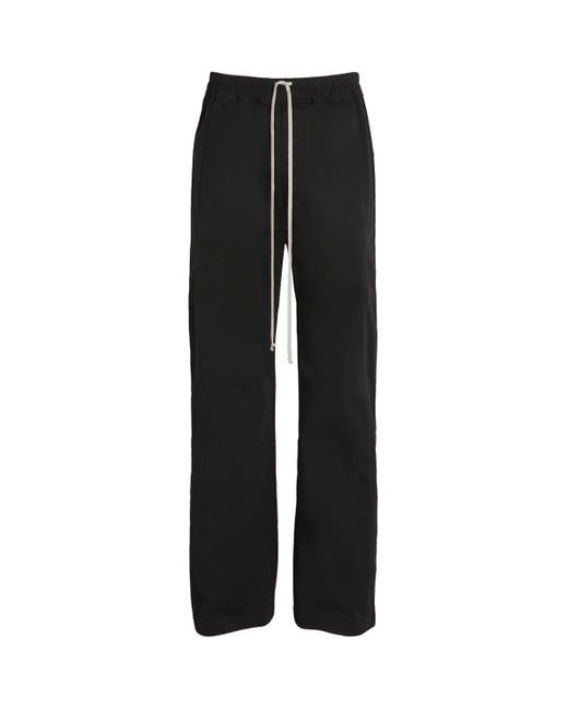 Rick Owens Black Organic Cotton Trousers for men