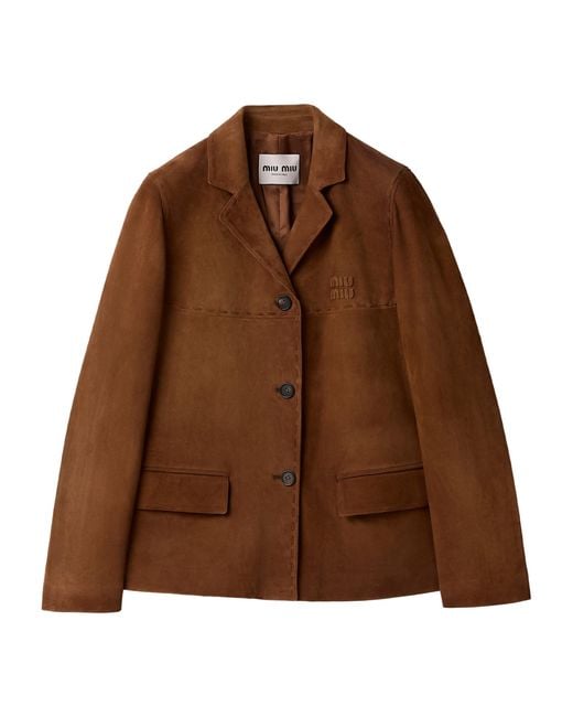 Miu Miu Brown Suede Jacket