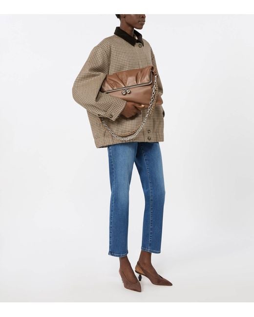 Weekend by Maxmara Brown Ram Leather Pasticcino Clutch Bag
