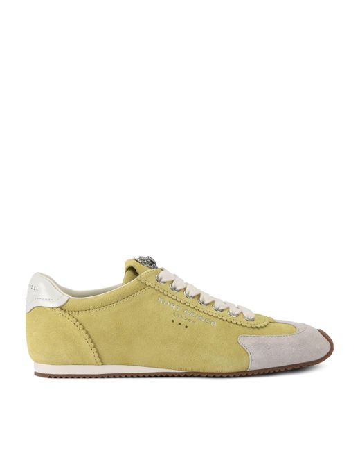 Kurt Geiger Women's Green Suede Islington Low-Top Sneakers