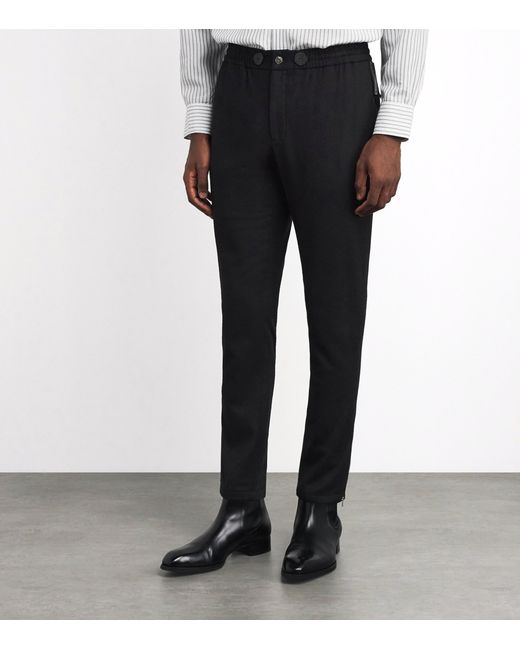 Alan Scott Black Cashmere-Blend Sweatpants for men