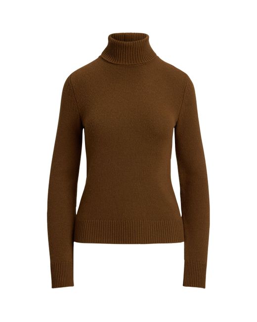 Ralph Lauren Brown Cashmere Rollneck Sweater