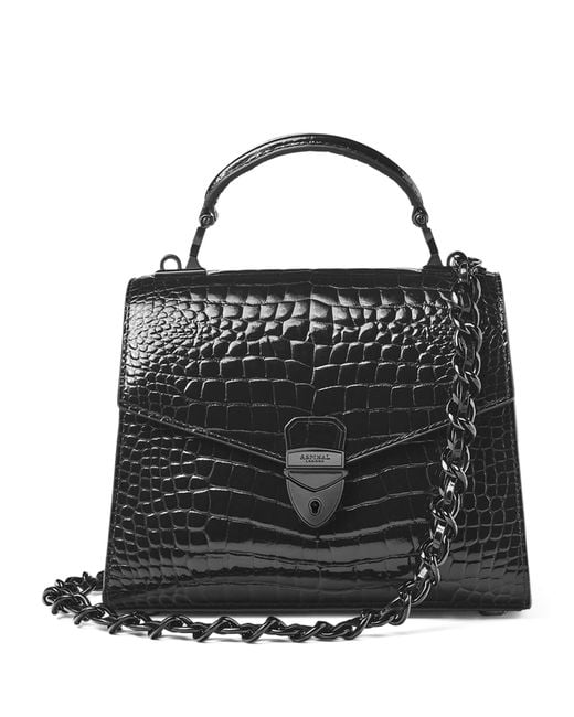Aspinal Black Midi Mayfair 2 Top-Handle Bag
