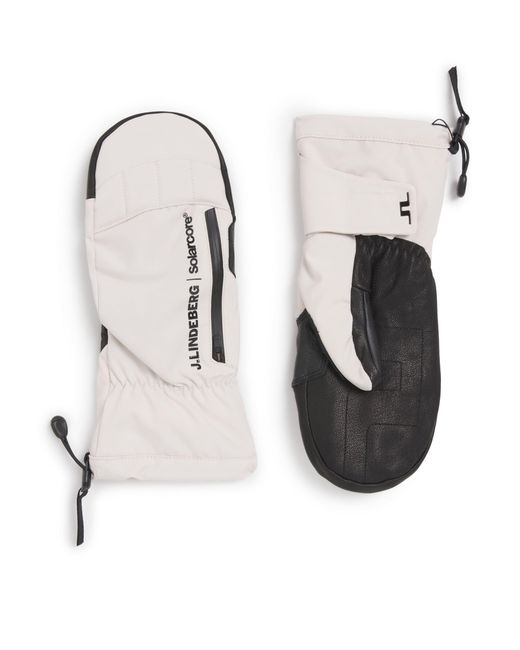 J.Lindeberg White Solarcore Mittens for men