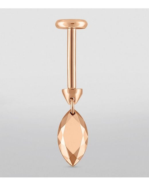Maria Tash Natural Faceted Marquise Threaded Charm Single Earring