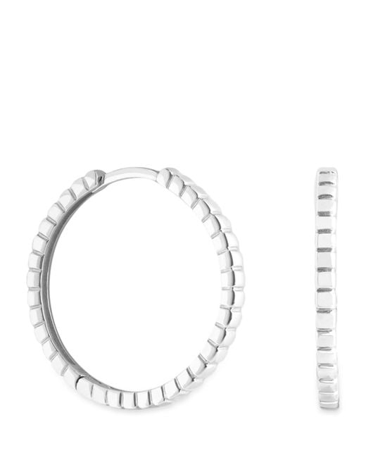 Astrid & Miyu Metallic Ridged Hoop Earrings