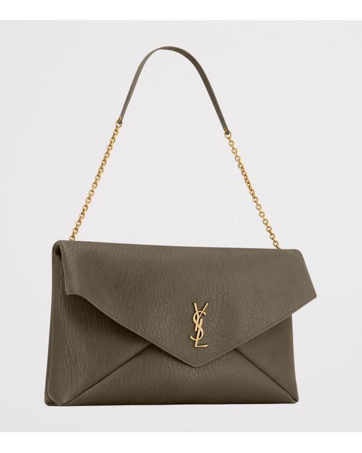 Saint Laurent Metallic Extra-Large Cassandre Envelope Pouch