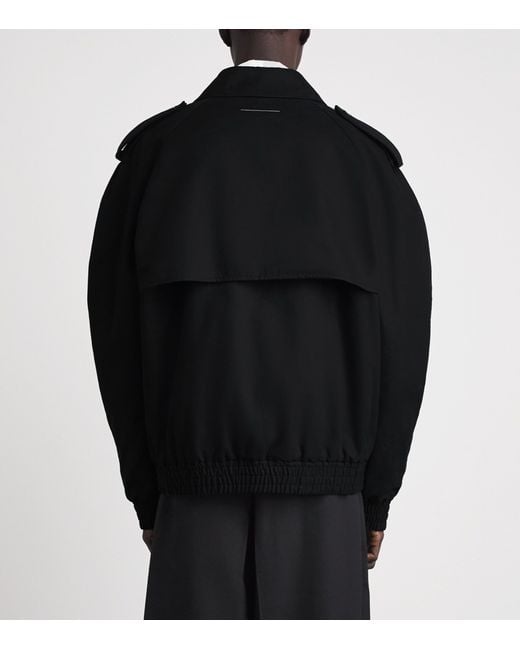 MM6 by Maison Margiela Black Cotton Twill Jacket for men
