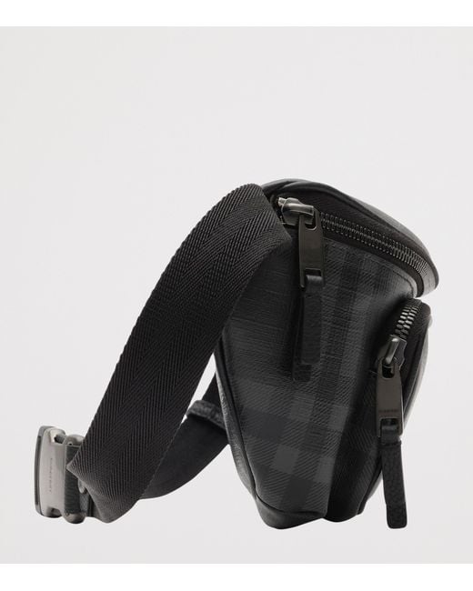 Burberry Black City Check Belt Bag for men