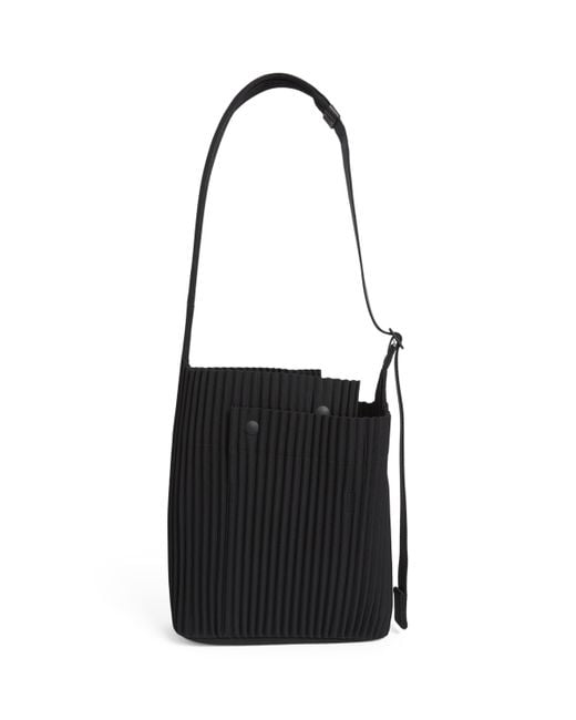 Homme Plissé Issey Miyake Black Pleated Utility Shoulder Bag for men