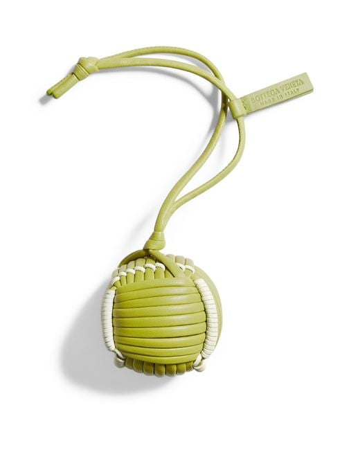 Bottega Veneta Metallic Nappa Leather Tennis Ball Charm