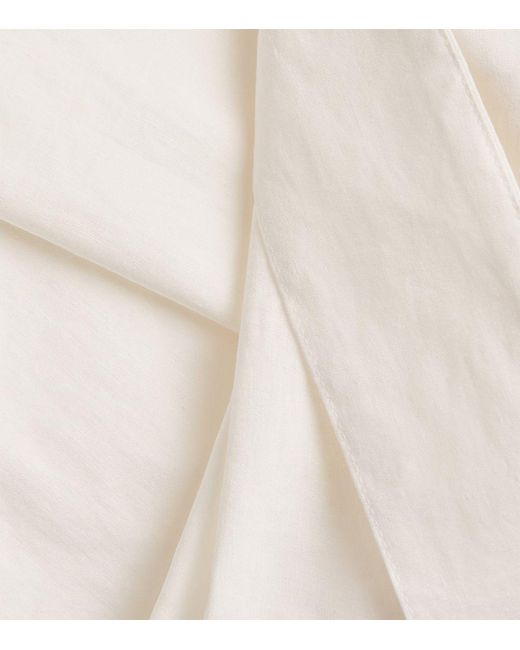 Issey Miyake White Linen-Blend Enclothe Trousers