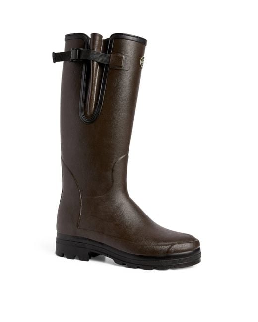 Le Chameau Brown Neoprene-Lined Vierzonord Wellington Boots for men