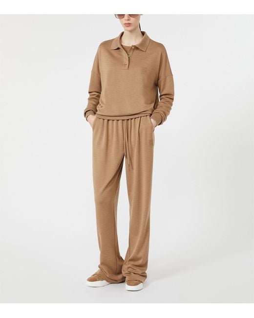 Max Mara Natural Virgin Wool Collared Sweater