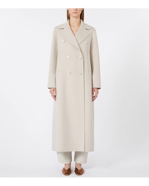 Max Mara White Virgin Wool Coat