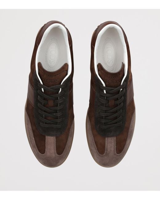 Tod's Brown Suede Cassetta Leggera Sneakers for men