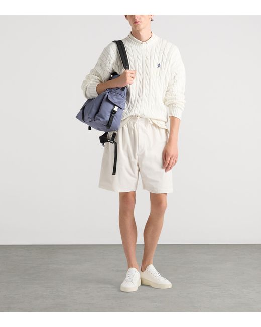 Prada White Re-Nylon Bermuda Shorts for men
