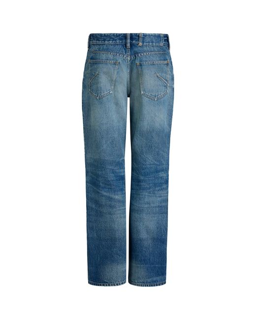 Alaïa Blue Mid-Rise Flared Jeans