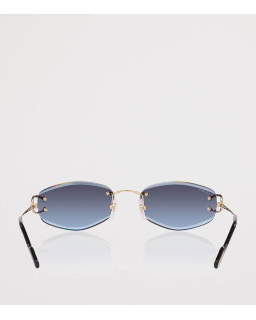 Cartier Blue Ct0467S Irregular Sunglasses