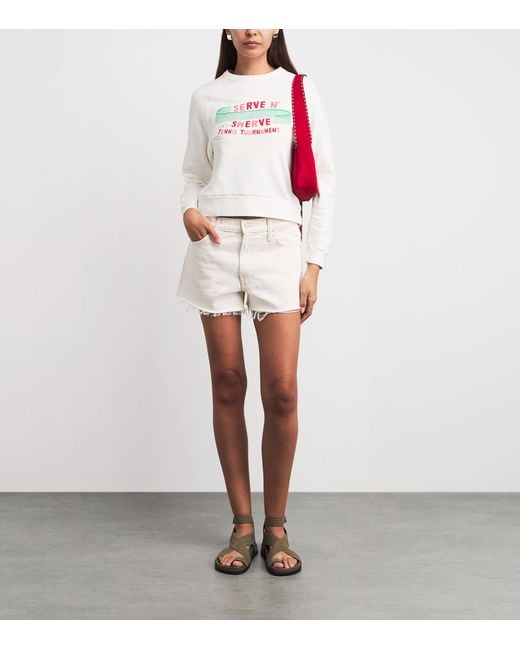 Mother White Cotton Itty Concert Sweater