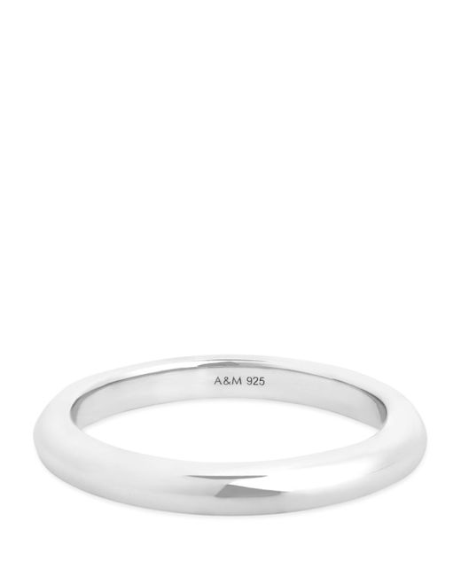 Astrid & Miyu White Rhodium-Plated Essential Stacking Ring