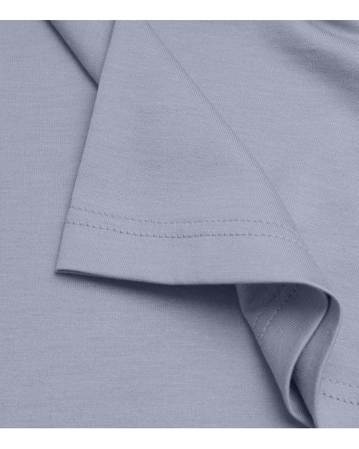 Sunspel Blue Supima Cotton Classic T-Shirt for men