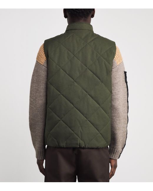Barbour Green Quilted City Harrington Gilet for men