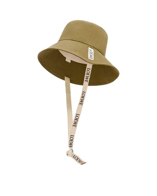 Loewe Green Logo-strap Bucket Hat