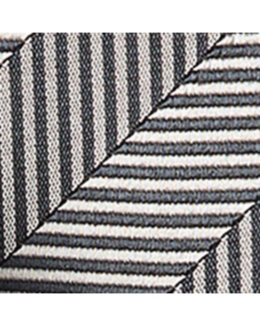 Brunello Cucinelli Black Silk Chevron Pocket Square for men