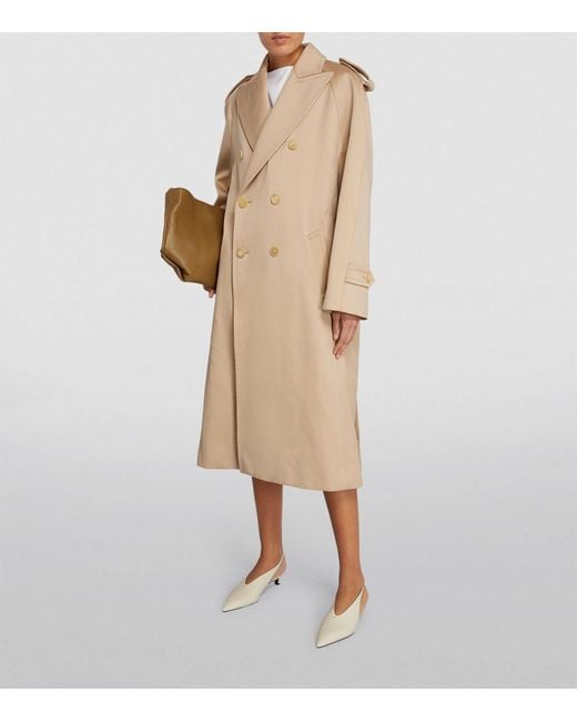 Carven Natural Wool Oversized Trench Coat