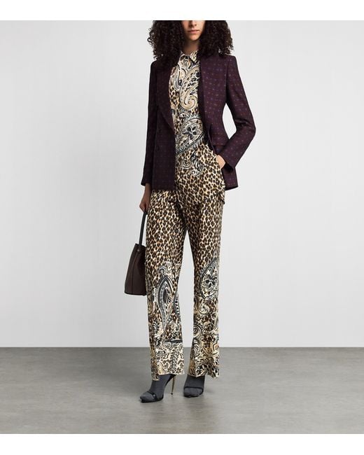 Etro Natural Silk Leopard Shirt