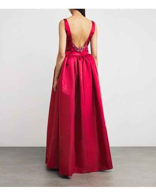 Sabina Bilenko Red Sleeveless Mistletoe Gown