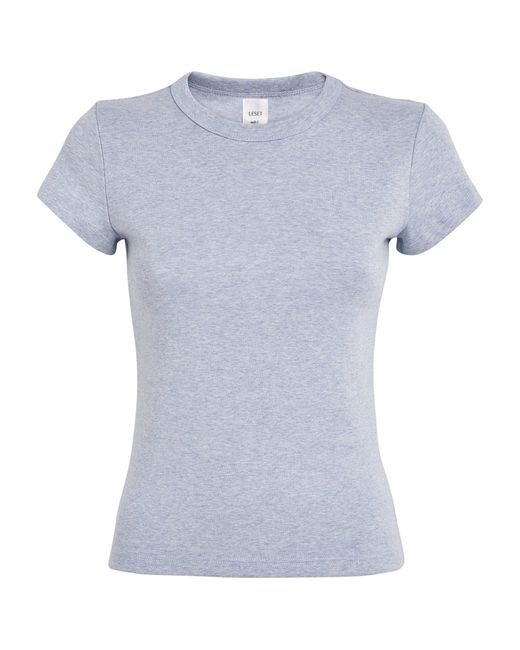 Leset Blue Cotton Nando Slim T-Shirt