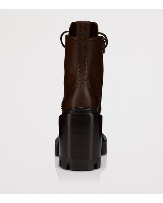 Christian Louboutin Brown College Leather Heeled Boots 100