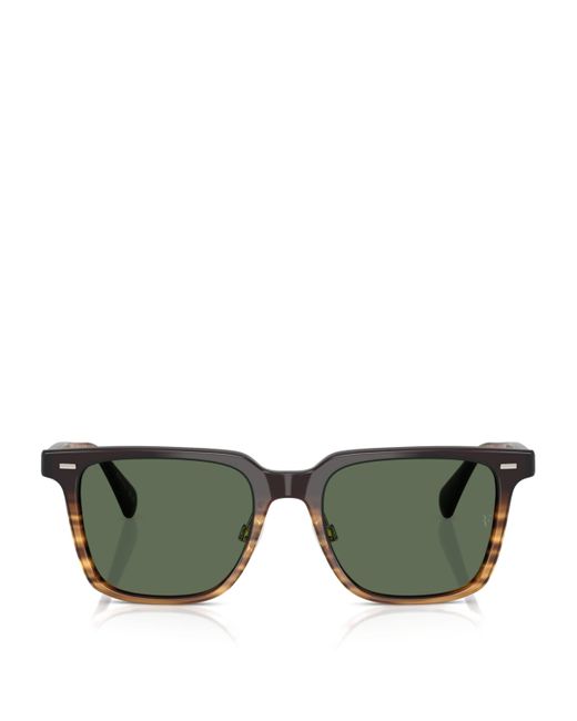 Oliver Peoples Green Rectangular Mr. Federer Ii Sunglasses for men