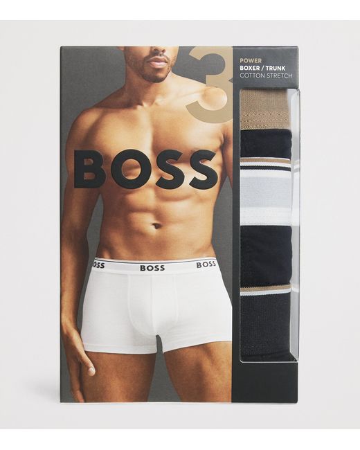 Boss Black Stretch-Cotton Power Trunks for men