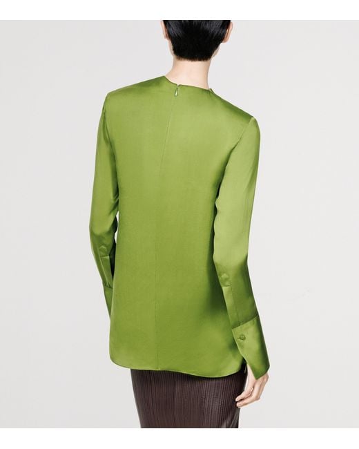 Tom Ford Green Silk Georgette Blouse