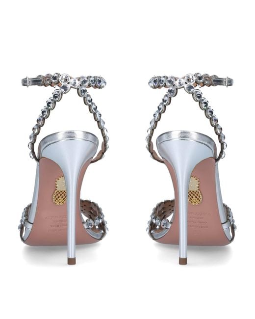 Aquazzura Metallic Tequila Sandals 105