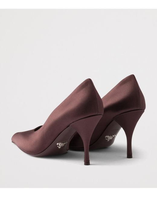 Prada Purple Satin Pumps 85