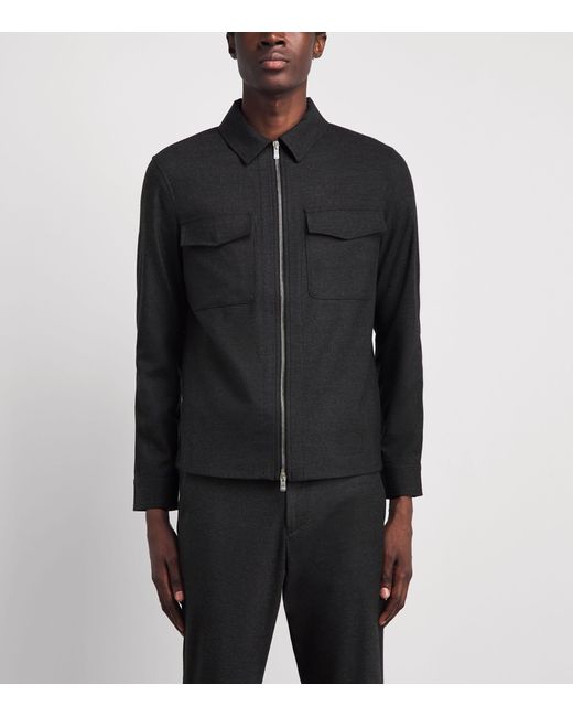 Marco Pescarolo Black Stretch-Cashmere 2-Way Zip Jacket for men