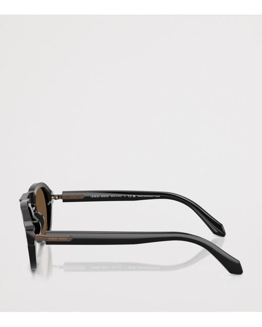 Giorgio Armani Brown Pillow Sunglasses for men