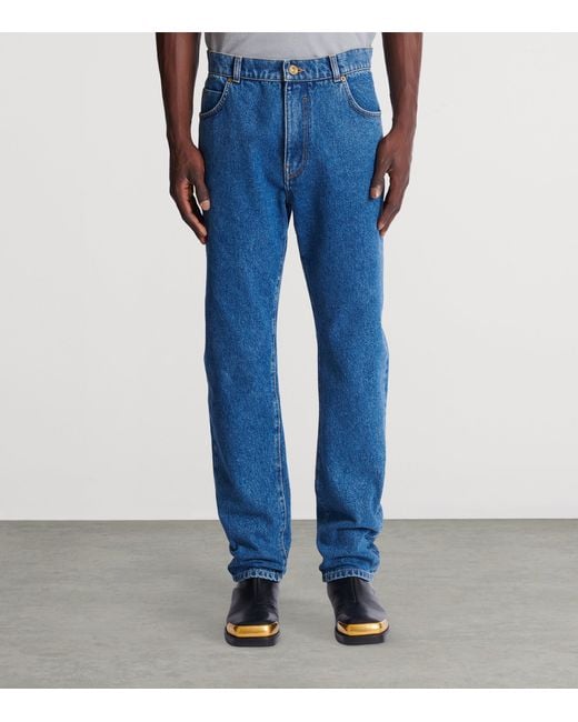 Balmain Blue Straight Jeans for men
