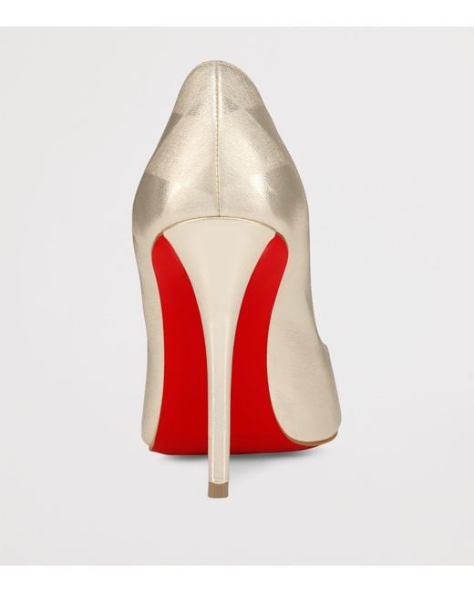 Christian Louboutin Natural Miss Z Laminated Nappa Leather Pumps 100