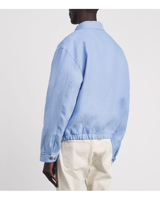 Polo Ralph Lauren Blue X Wimbledon Linen Bayport Bomber Jacket for men